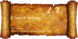 Ligeti Norma névjegykártya